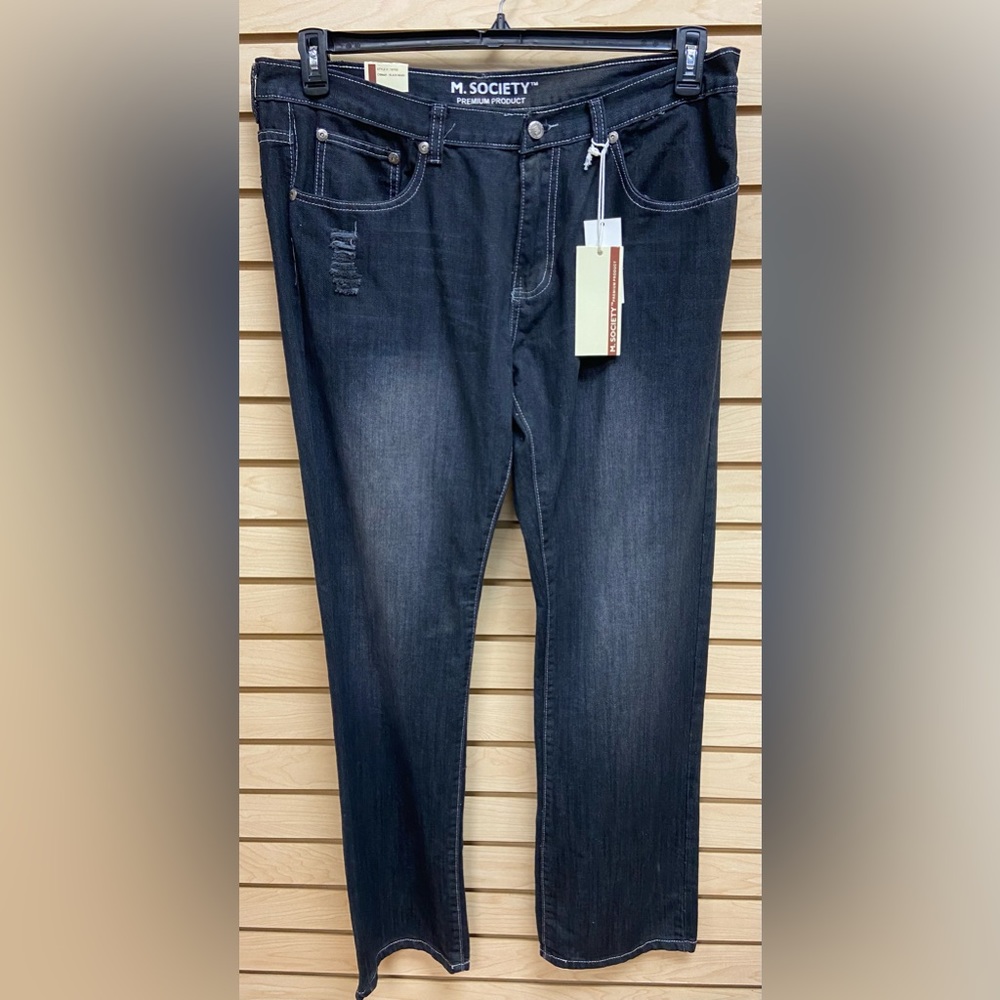 NWT M SOCIETY FASHIONABLE MEN JEANS SIZE 38 INSEAM 34 MSRP $58.00